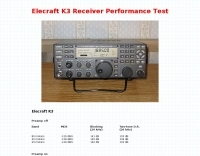 Elecraft K3 Receiver Performance Test