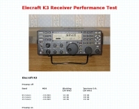 Elecraft K3 Receiver Performance Test Picture