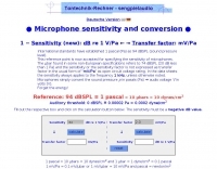 Microphone sensivity calculators