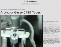Arcing or Gassy 572B Tube Picture