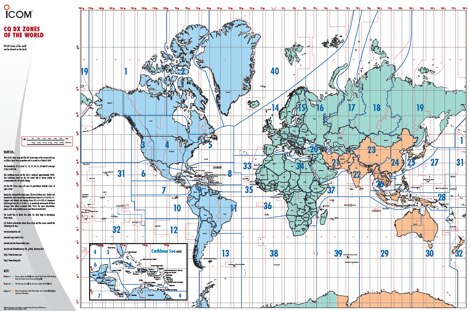 ITU and CQ Zones Map