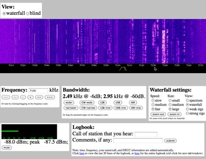 WebSDR in Turin Italy Picture