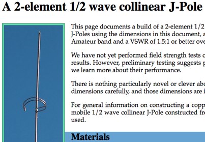 2-element 1/2 wave collinear J-Pole Picture