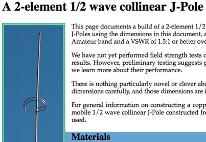 2-element 1/2 wave collinear J-Pole