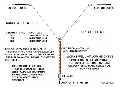 DXZone Random lenght Delta Loop Antenna