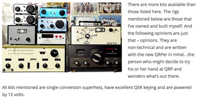 QRP Transceiver Kits Mini-Review