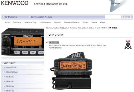 DXZone Kenwood TM-D710E