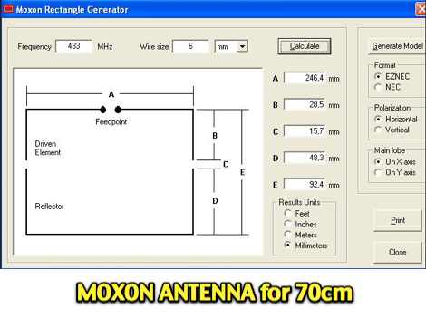 UHF Moxon Antenna Picture