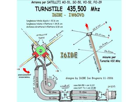 DXZone 435MHz Satellites TurnStile Antenna TB1BIG