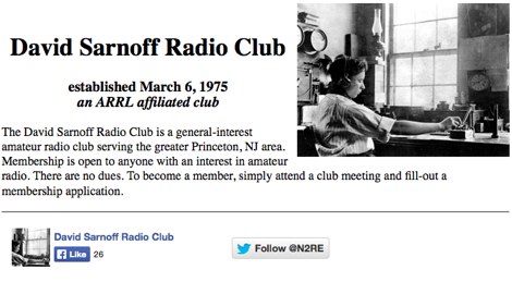 David Sarnoff Radio Club Picture