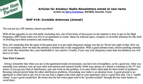 Invisible Antennas (almost) Picture