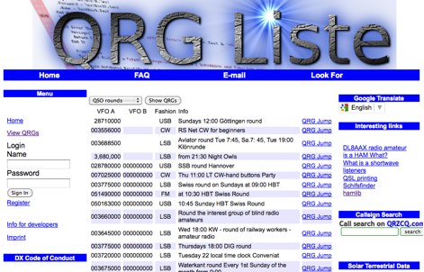 QRG list for HAMs and SWLs Picture