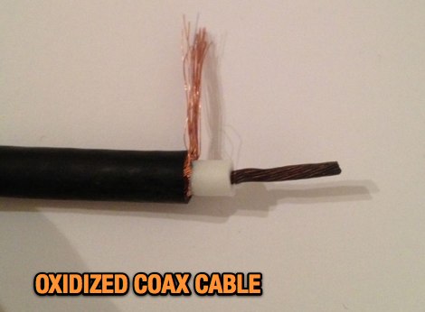 Can I still use oxidized coax cable?