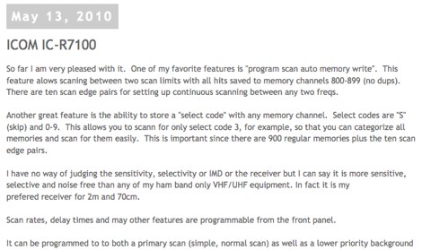Icom IC R7100 review Picture