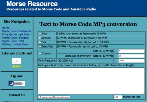 Text to Morse Code MP3 Picture