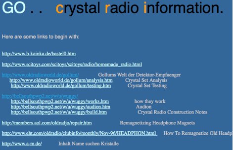 Crystal radio information Picture
