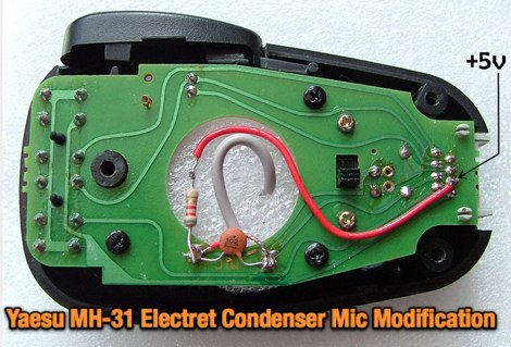 DXZone Yaesu MH-31 Electret Condenser Mic Modification