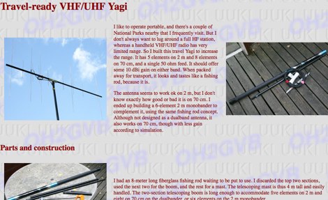 Travel-ready VHF/UHF Yagi Picture