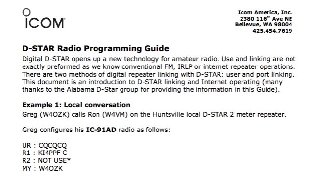DXZone D-STAR Radio Programming Guide