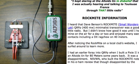 DXZone RockMite QRPp Rig