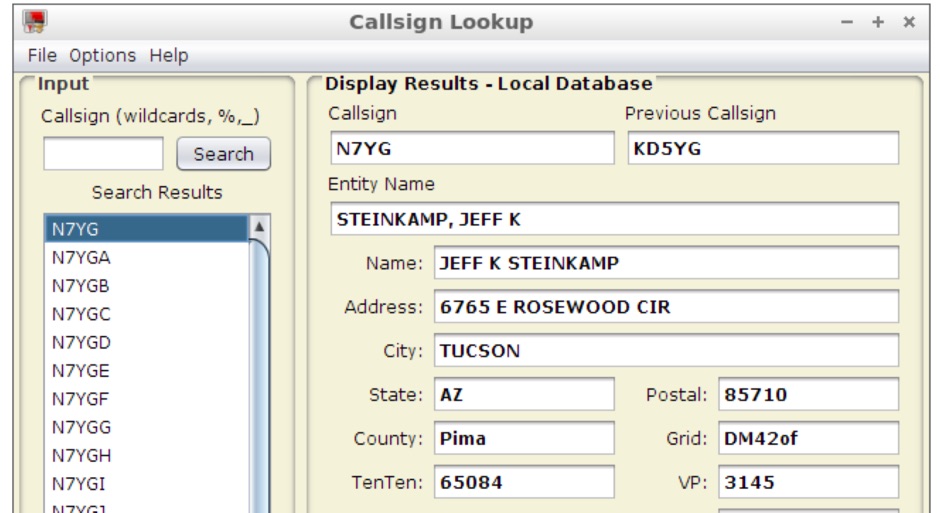 FCC Call Lookup 
