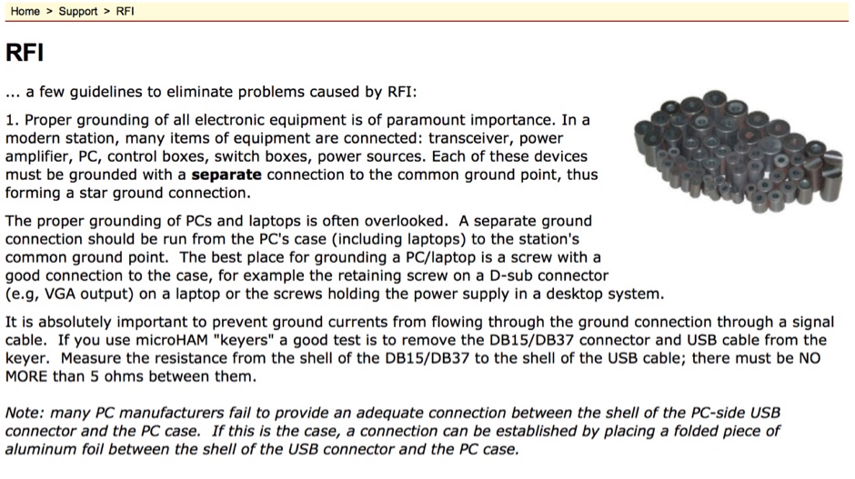 Eliminate problems caused by RFI Picture