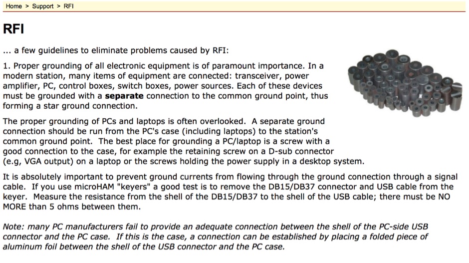 Eliminate problems caused by RFI