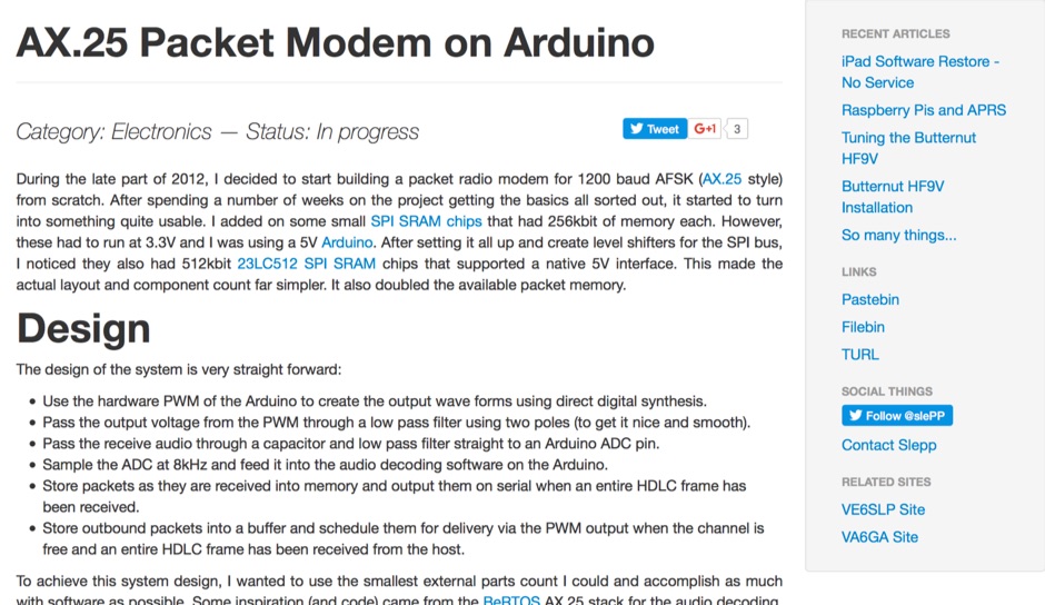 AX.25 on Arduino Picture