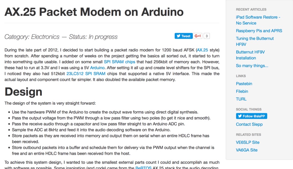 AX.25 on Arduino