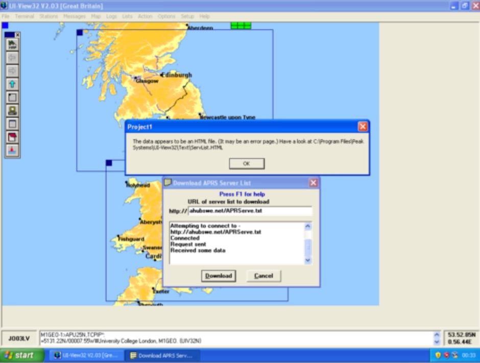 UI-View APRS-IS Settings Picture