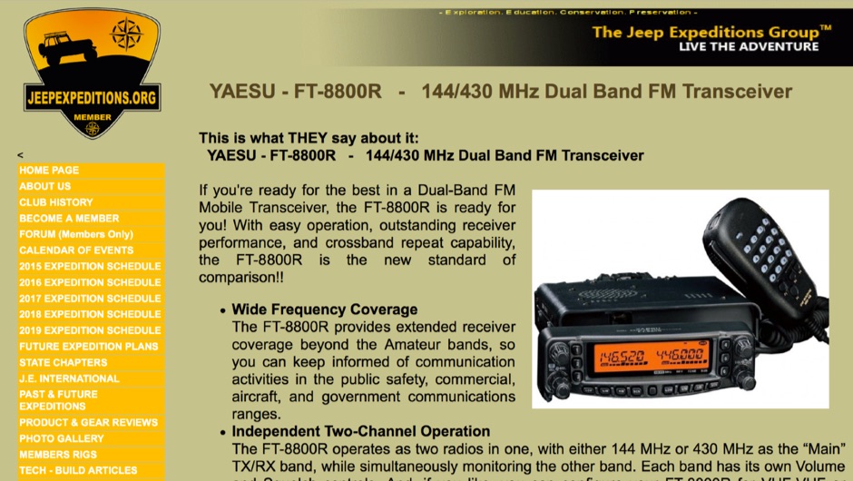 YAESU - FT-8800R  Reviewed Picture
