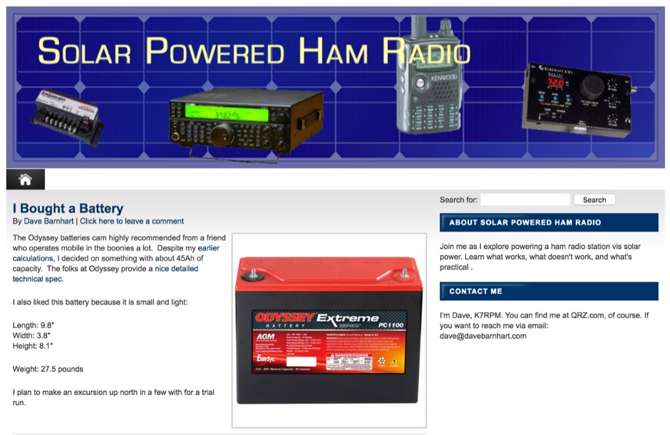 Solar Powered Ham Radio Picture