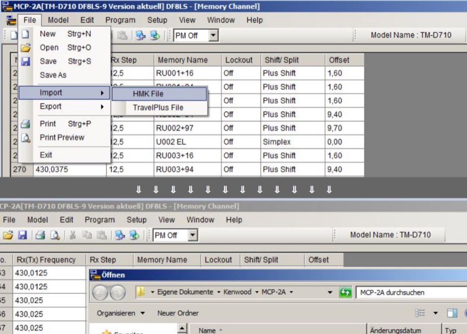 DXZone Kenwood TM-D710 Memory Database