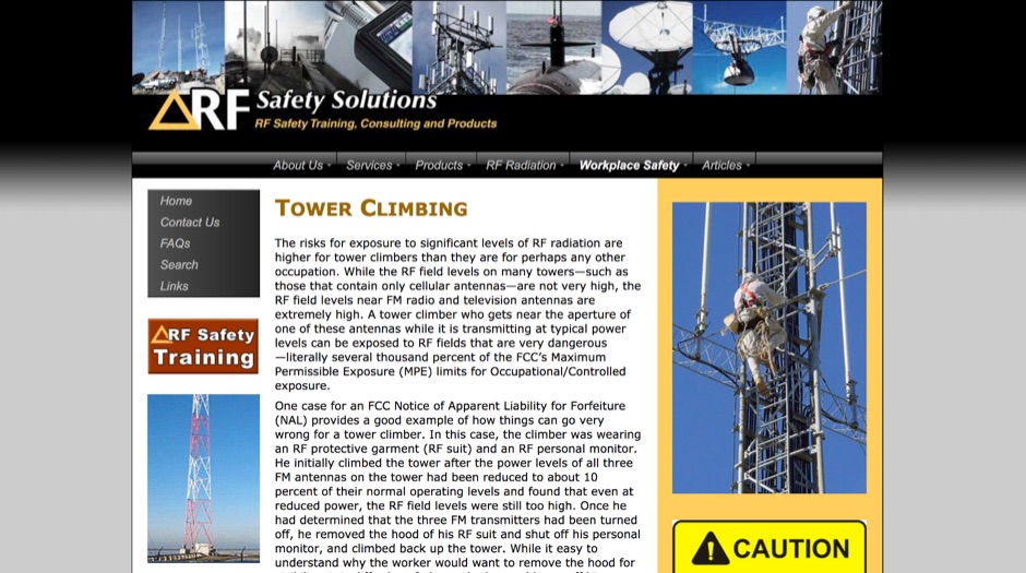 RF Safety in Tower Climbing Picture