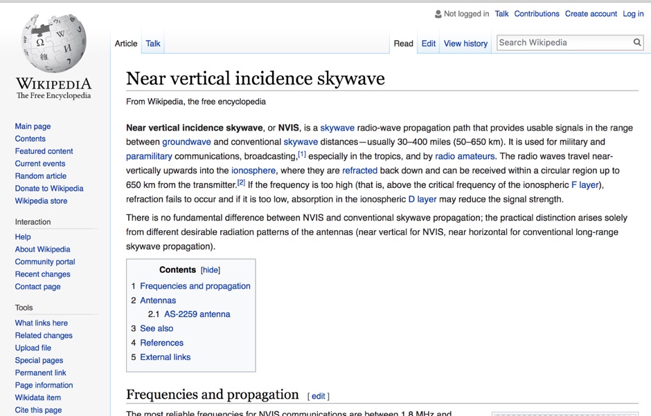 DXZone Near vertical incidence skywave - wikipedia