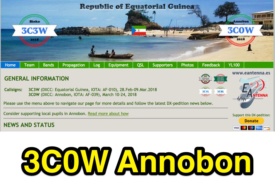 DXZone 3C0W Annobon Isl DX Pedition