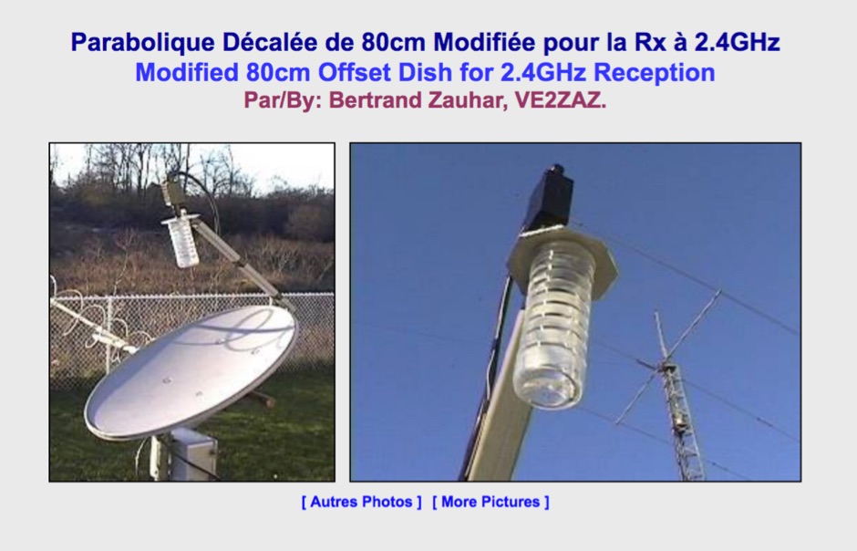 Dish Antenna for 2.4 GHz Satellite Reception Picture