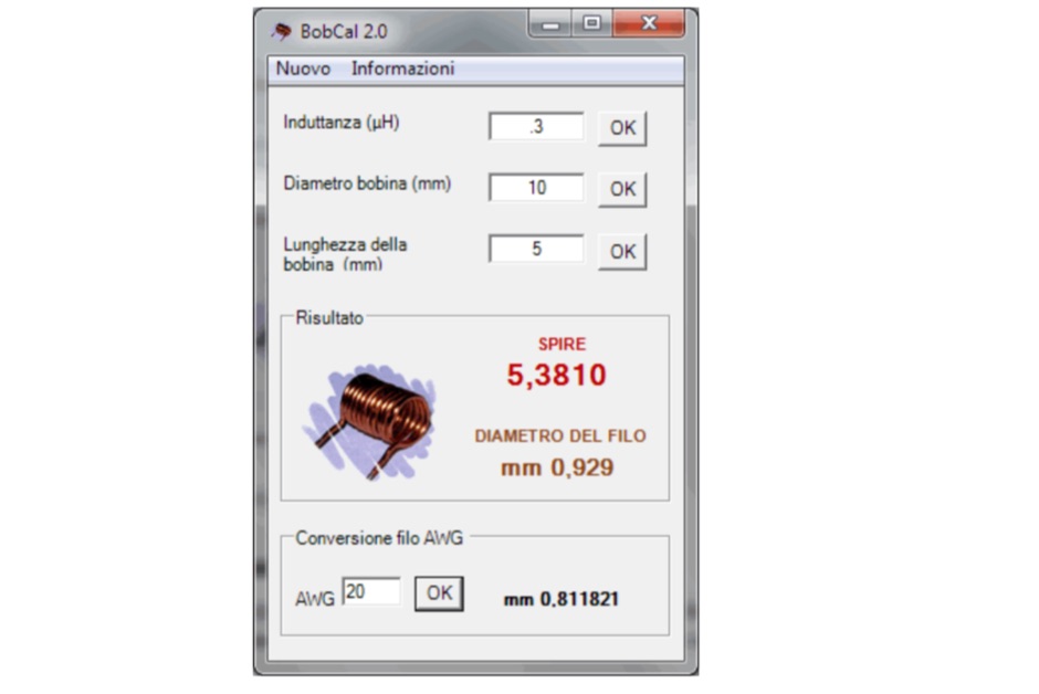 Bobcalc 2.0 Air Coil Calculator Picture