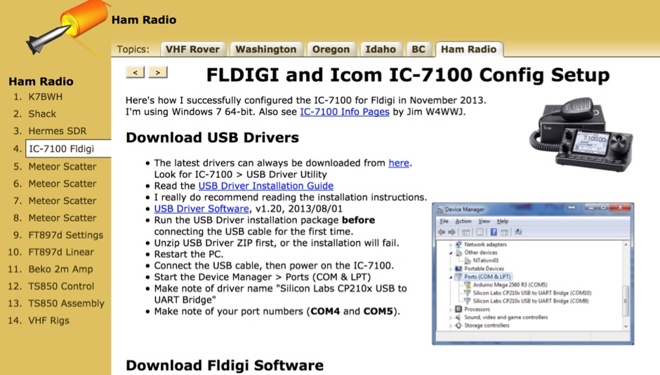 DXZone IC-7100 and FLDIGI - How to configure
