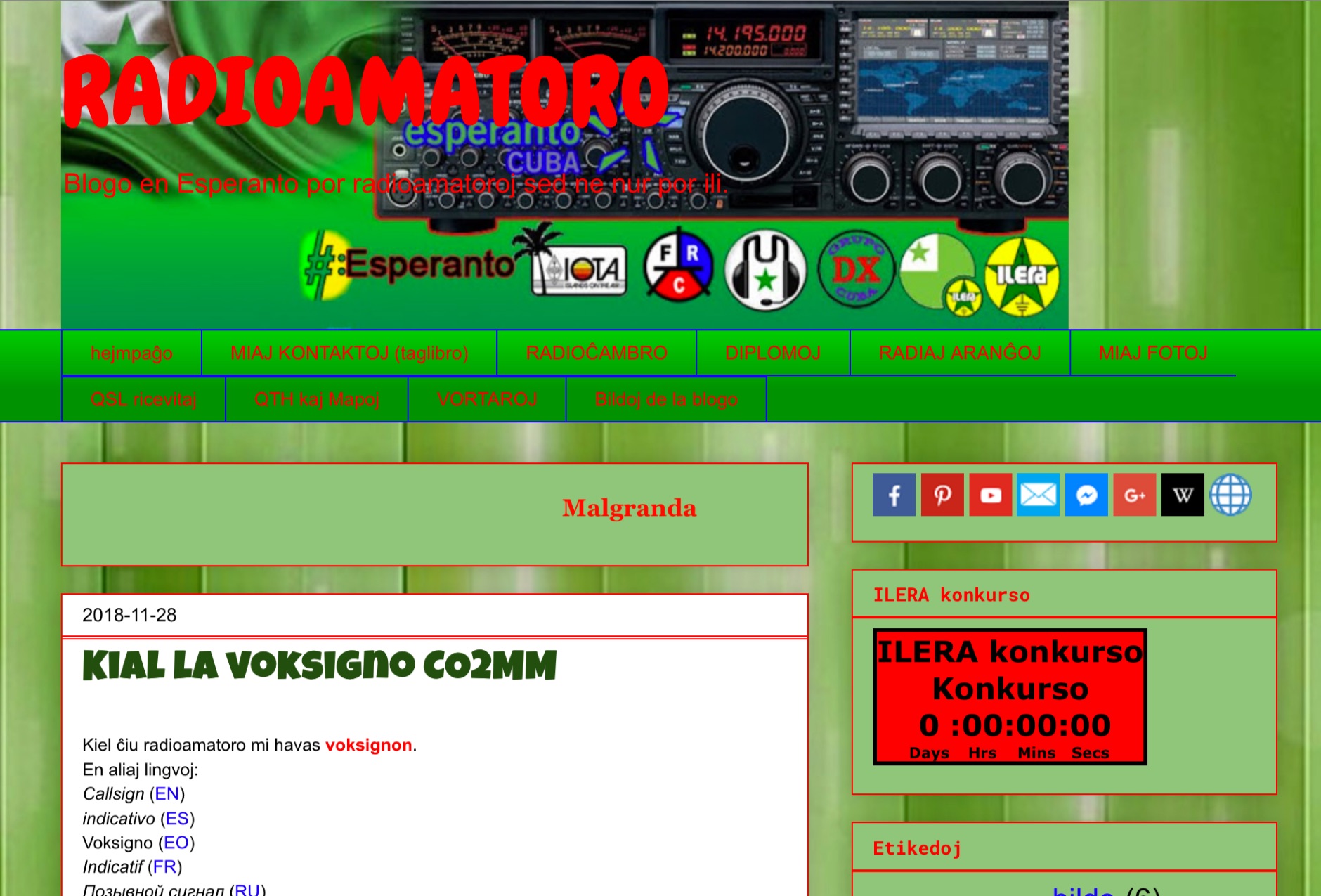 DXZone RADIOAMATORO blog en ESPERANTO