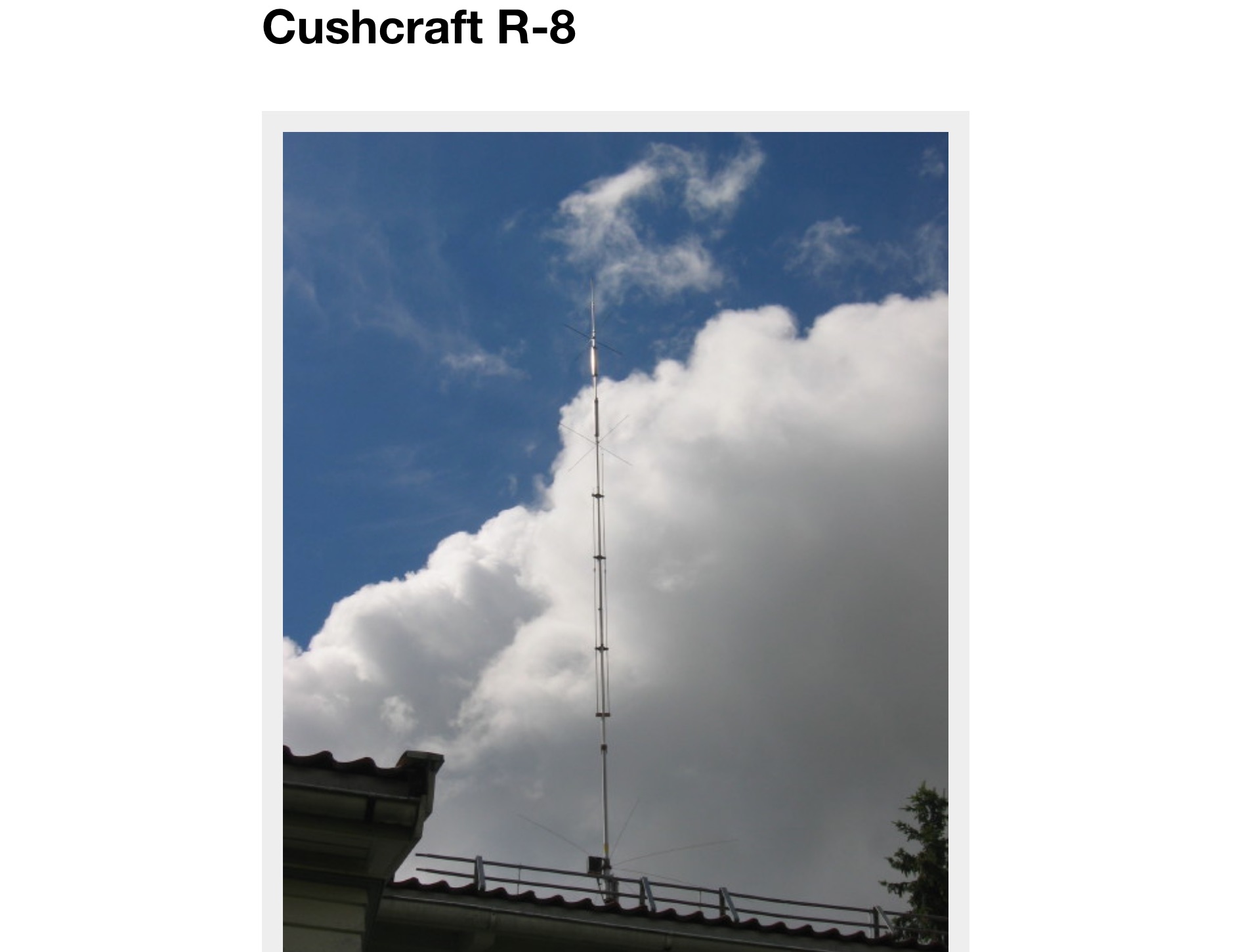 Cushcraft R-8 review Picture