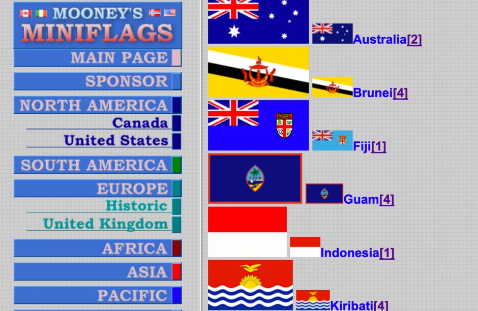 Flag Database - Miniflags by Mooney Picture
