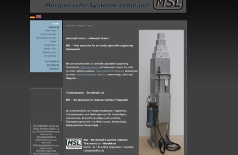 DXZone MSL - Mechanical Systems Lehmann - Telescopic Masts and Towers