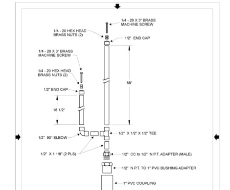 J-Pole Construction Drawings 