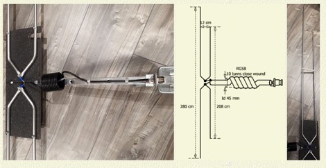 DXZone 6m and 4m Vertical Dipole Antenna