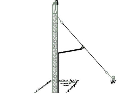 A 30 Meter Sloping Dipole Antenna Picture