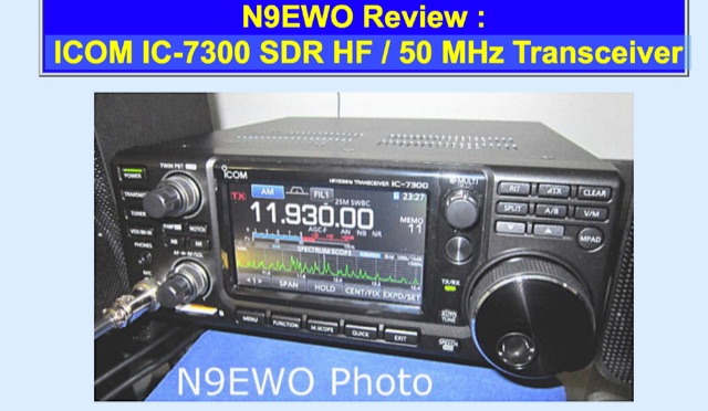 ICOM IC 7300 review by N9EWO 