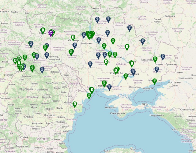 Ukraine Repeater Map