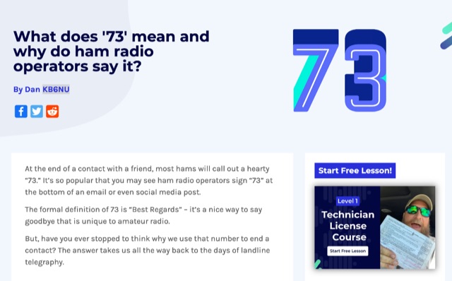 What does 73 mean Picture