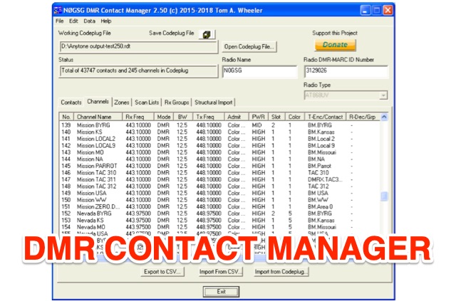 DXZone DMR Contact Manager